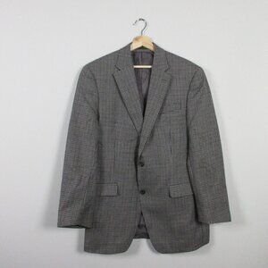 Lauren Ralph Lauren Wool Houndstooth Blazer Men's 100% Wool Office 42 Black 790